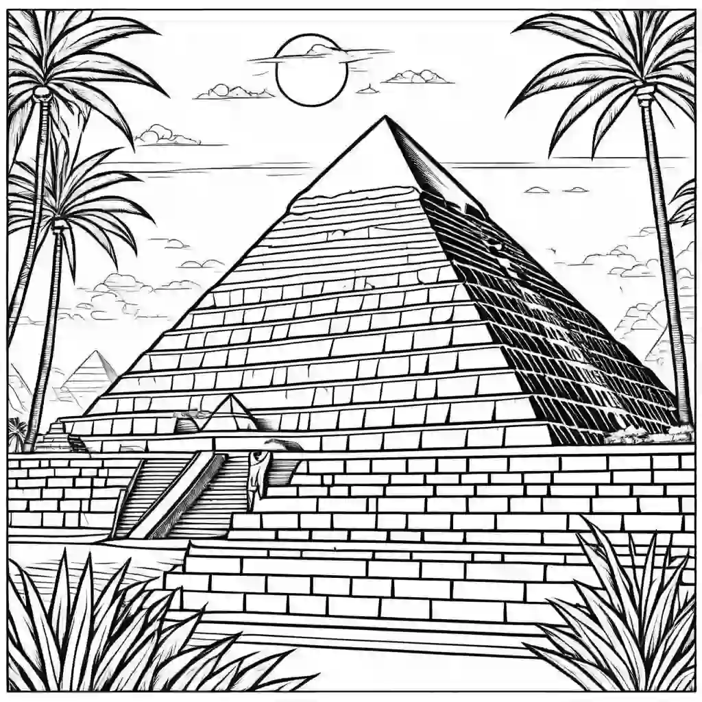 The Pyramids of Giza coloring pages